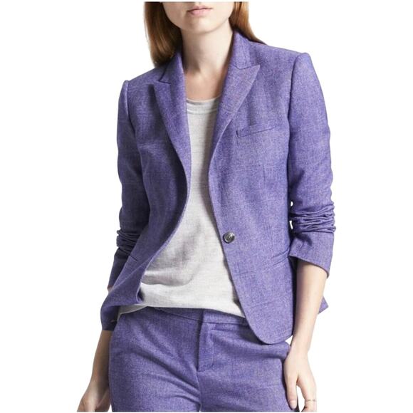 Banana Republic Pants - Banana Republic blazer and pants, purple, Avery style, wool blend, lined, Size 4